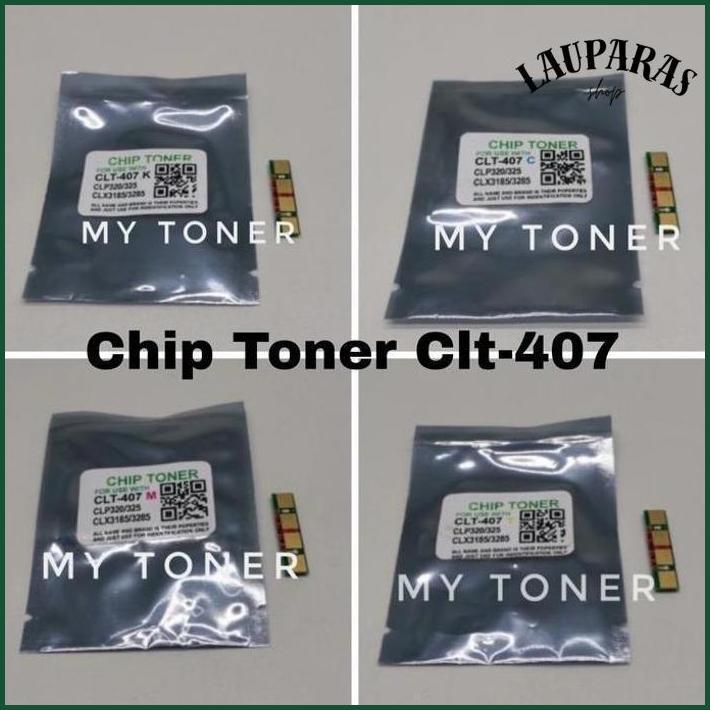 1SET CHIP TONER CLT407 CLT-407 CLP320 325 CLX3185 CLX3285 CLP-325 CMYK DISKON