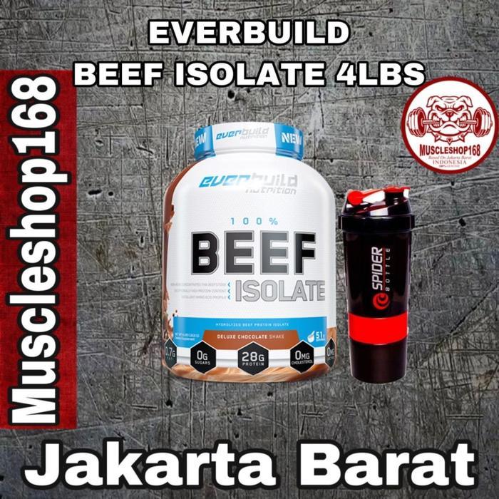 Everbuild Nutrition 100% Beef Isolate 4lbs Whey Isolate Beef - Choco