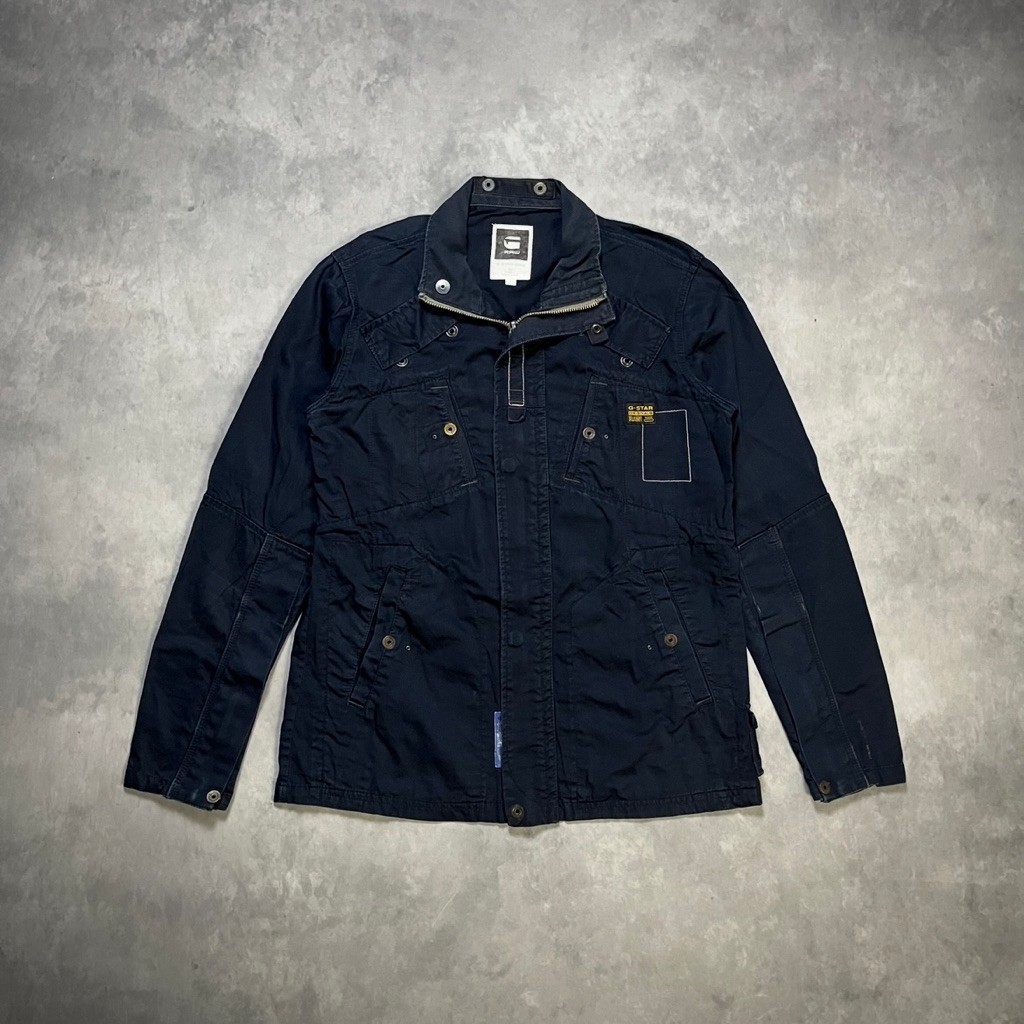G-Star Raw Riders Denim Jacket Navy Original | Jacket motor Bahan Tebal Vintage Style