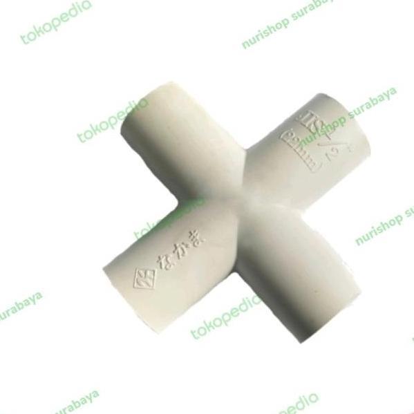 >>>>>] Tee pipa 4 way ukuran 3/4 inch Cross Tee Tee T 4 arah 3/4" pvc