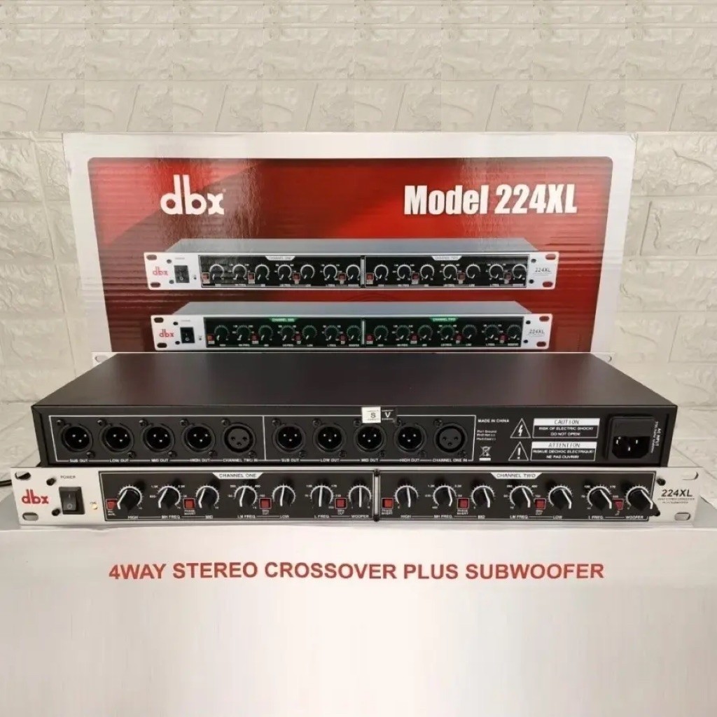 Crossover 4Way Stereo Plus Subwoofer DBX 224XL