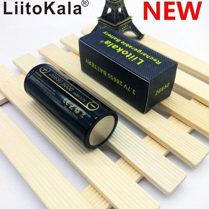 LiitoKala Lii-50A 26650 5000mAh Baterai Lithium 3.7V 5000mAh 26650 Baterai Isi Ulang 26650-50A Cocok