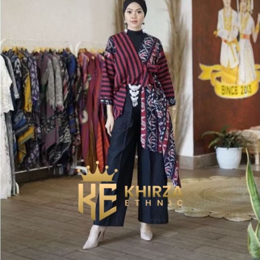 [ READY ] Outer tenun - Outer etnik - Outer wanita - baju tenun - baju kantor - baju etnik