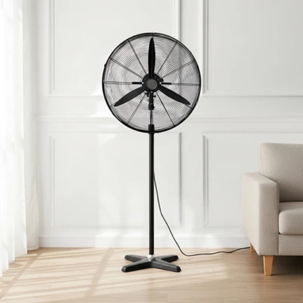 AZKO KRISBOW 26-INC KIPAS ANGIN BERDIRI INDUSTRIAL 160WATT HITAM/AZKO KRISBOW PEDESTAL FAN 26INC 160