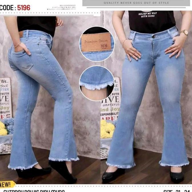 Celana Cutbray Rawis Wanita Celana Jeans Wanita Kekinian Cutbray Jeans Wanita