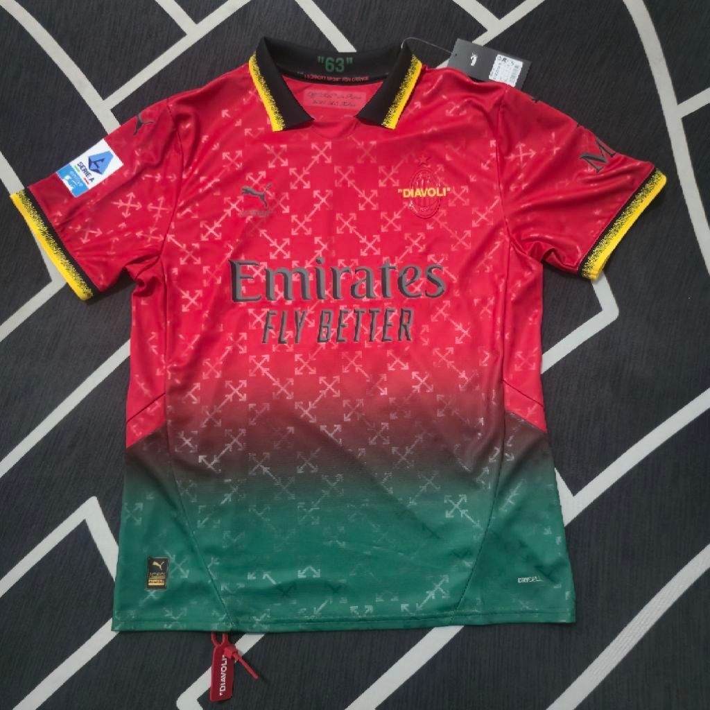 Jersey Original AC Milan x Off White RED Reijnders #14