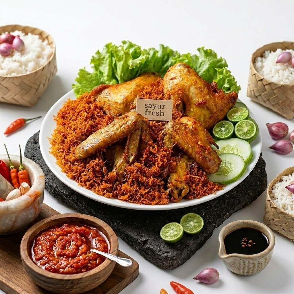 Ayam Goreng Serundeng Ayam Ungkep Serundeng