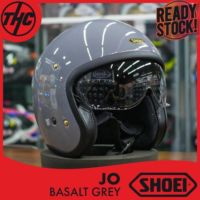 SHOEI JO BASALT GREY HELM HALF FACE CLASSIC