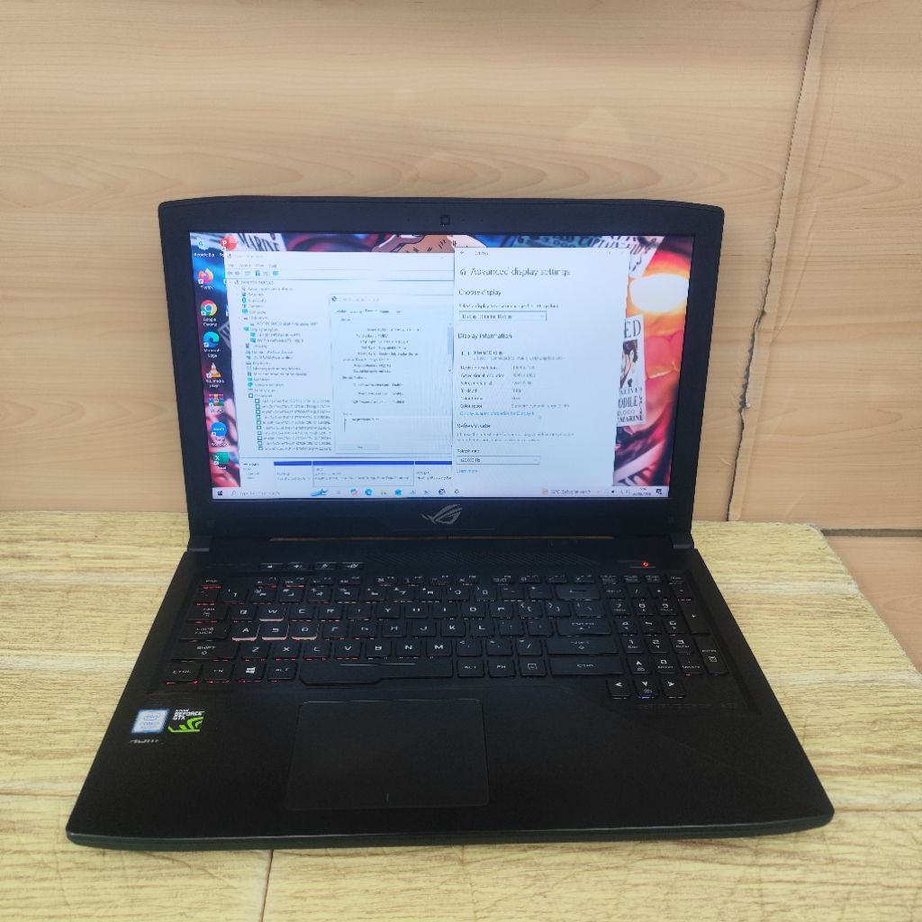 Laptop Second Asus ROG Strix 15 Gl503GE Core i7-8750H Ram 8GB Ssd 256GB GTX 1050 TI FHD