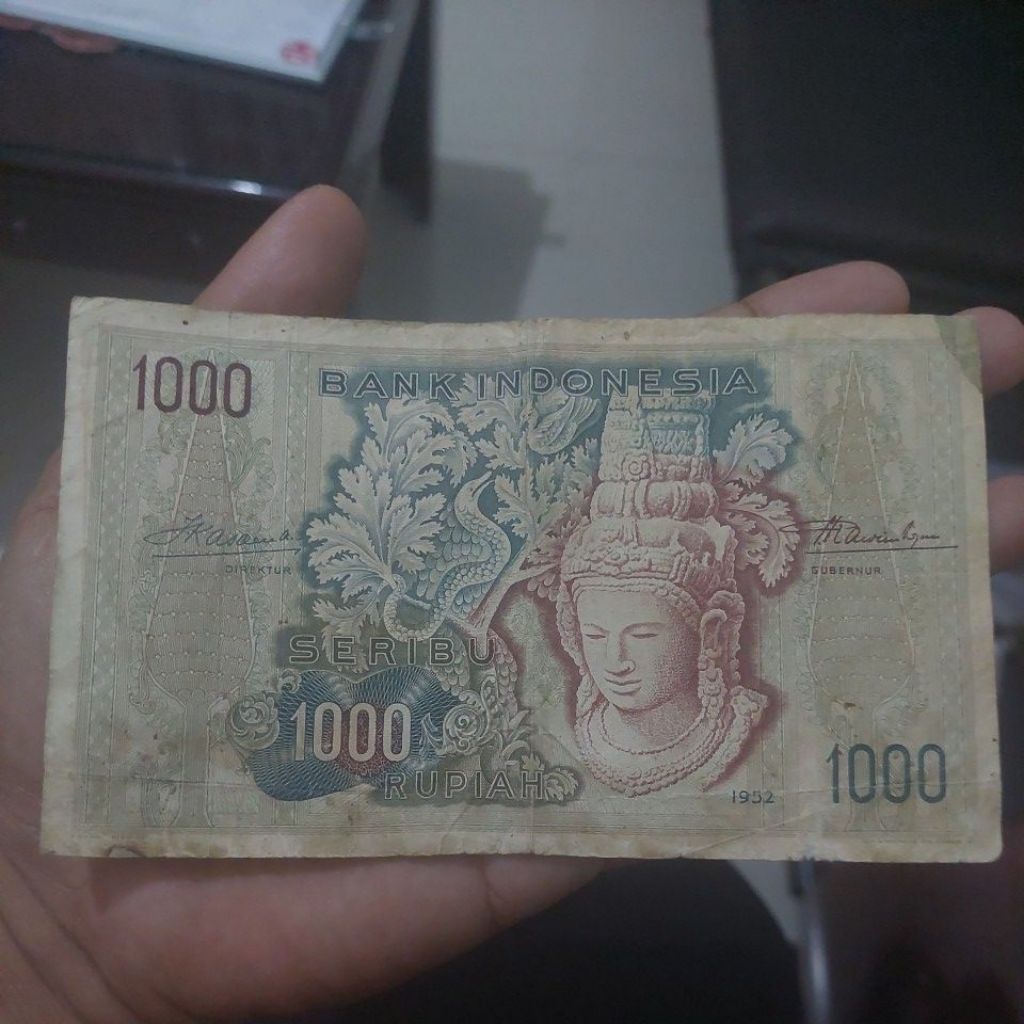 uang kuno 1000 rupiah seri budaya 1952