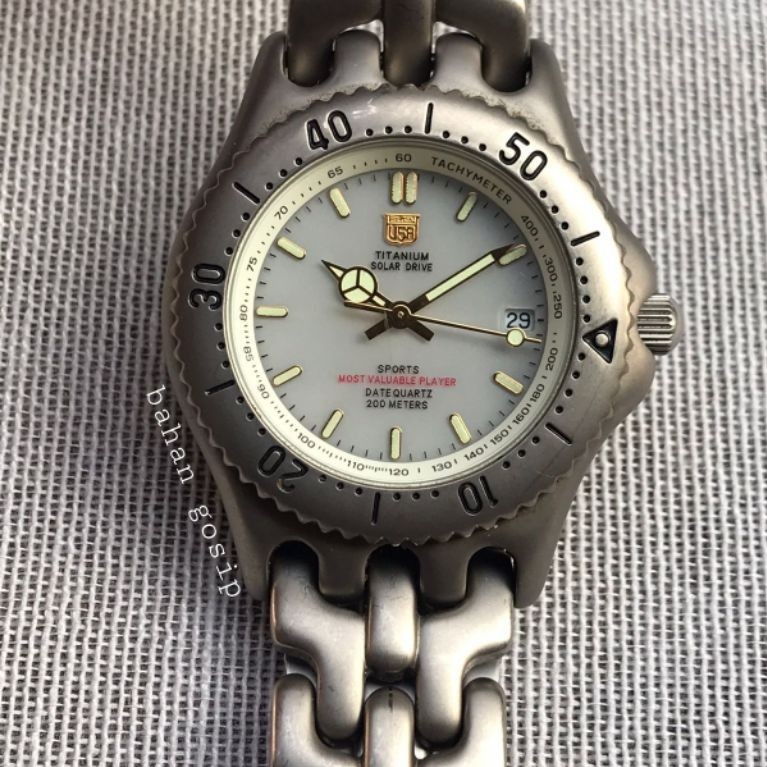 jam tangan ELGIN TITANIUM SOLAR vintage original USA