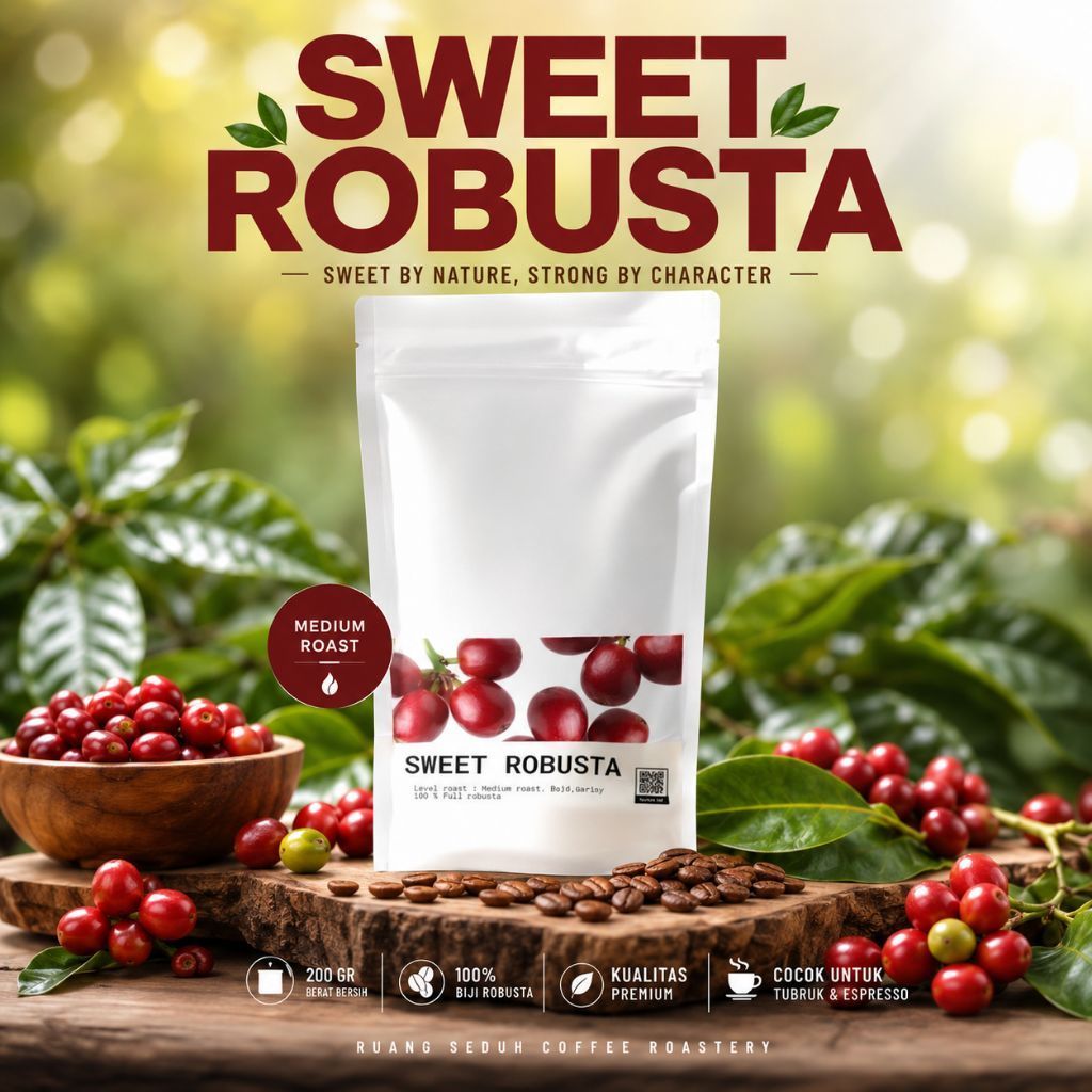 kopi java robusta banyumas 200 gr full robusta kopi susu biji  bubuk