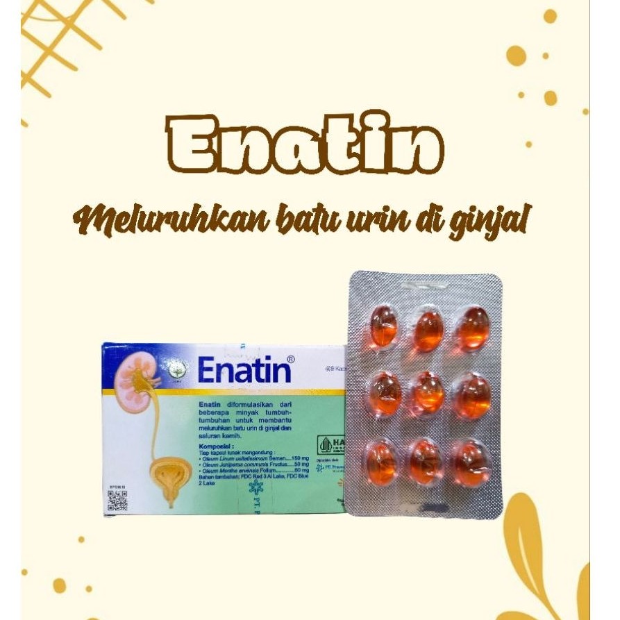 ENATIN BLISTER 1 BOX OBAT HERBAL BATU GINJAL / Obat Batu Ginjal