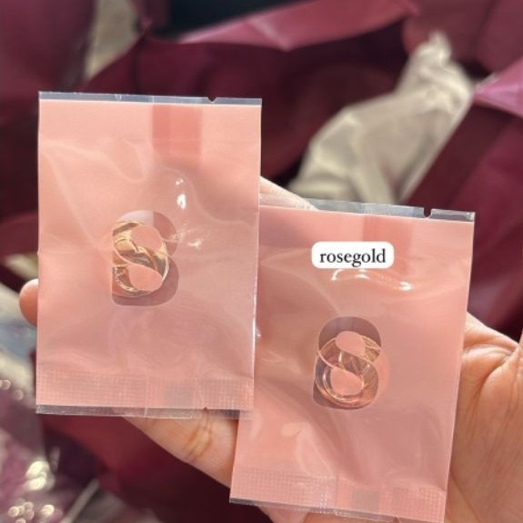 bros buttonscarves original warna rose gold, gold mate, gold, black & silver