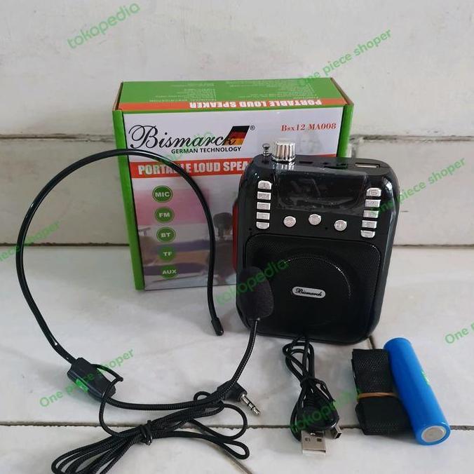 Bismarck BSX12 MA008 Speaker Pinggang Bluetooth Portable Loud Speaker