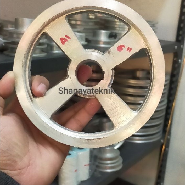 Pully Pulli A1 6" Inch Lubang As 19mm, As 20mm, As 22mm, As 24mm, As 25mm,  As 25,4 /1" inch mm, As 