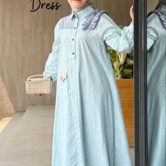 GAMIS WANITA MUSLIMAH KATUN PREMIUM BUSUI FRIENDLY || NUNA DRESS EAZY STYLE
