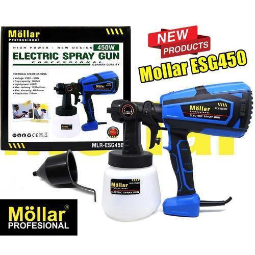 Mollar ESG450 spray gun listrik seri terbaru / electric spraygun / spray elektrik waterbase oilbase 