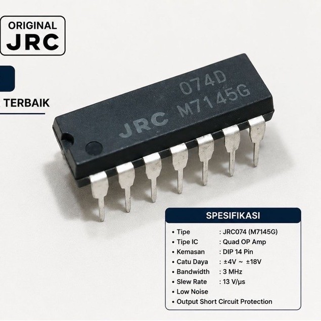 IC JRC 074 Ori IC Quad OP AMP JRC074