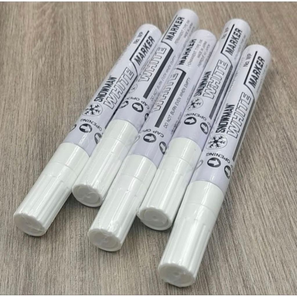 Spidol Snowman Paint Marker Putih Kecil