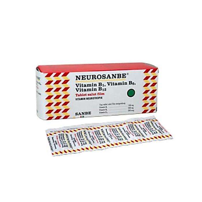 NEUROSANBE BOX ISI 100 TABLET - Vitamin B1, B6, B 12