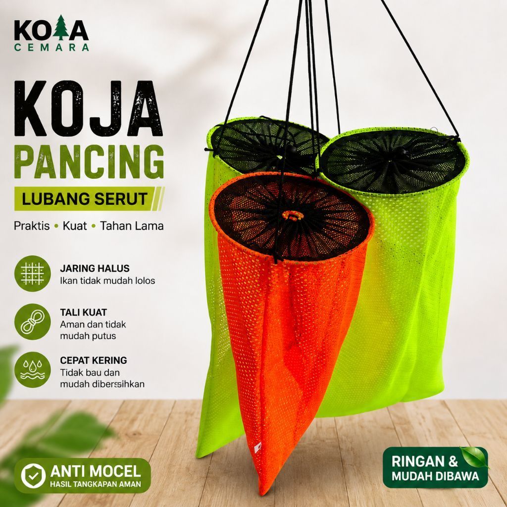 Wadah ikan - Keramba ikan bahan PE warna Premium - Koja ikan - Tempat ikan bahan lembut - Tempat ika