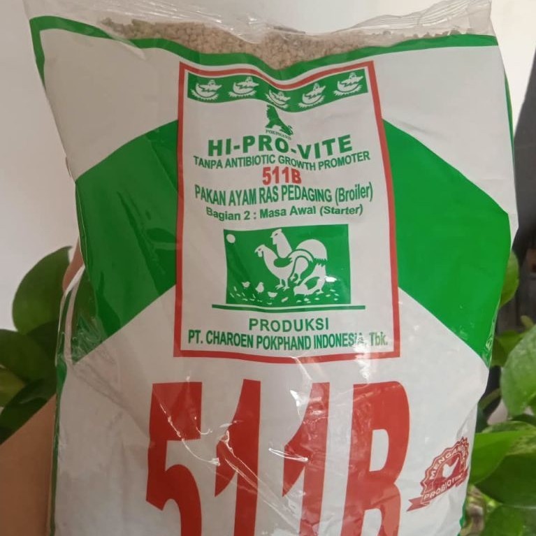 PAKAN AYAM 511B 1 KG - TANPA ANTIBIOTIK PAKAN AYAM RAS PEDAGING (BROILER), MASA AWAL (STARTER)