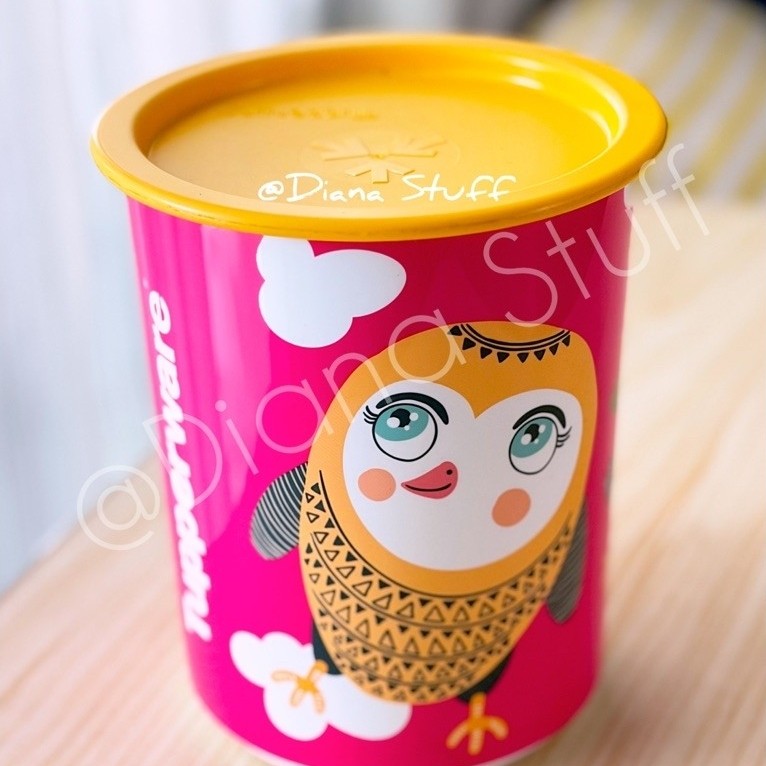 Toples Printing Owl karakter Tupperware New 1.2L