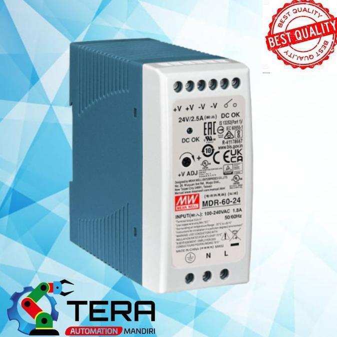 MDR-60-24 HMW 60WATT 24VDC DIN RAIL POWER SUPPLY TERA79