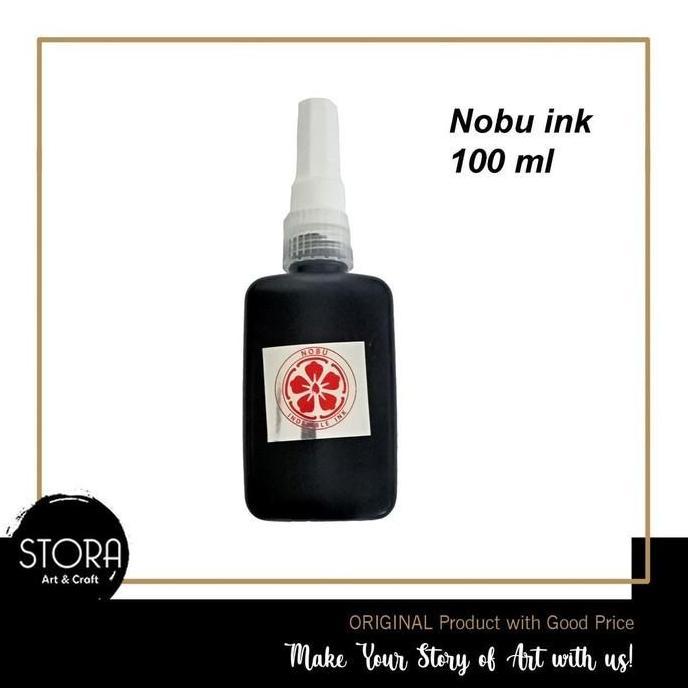 Tinta Stempel Permanen Nobu Ink Cap Plastik Cap Expired Date 100ML