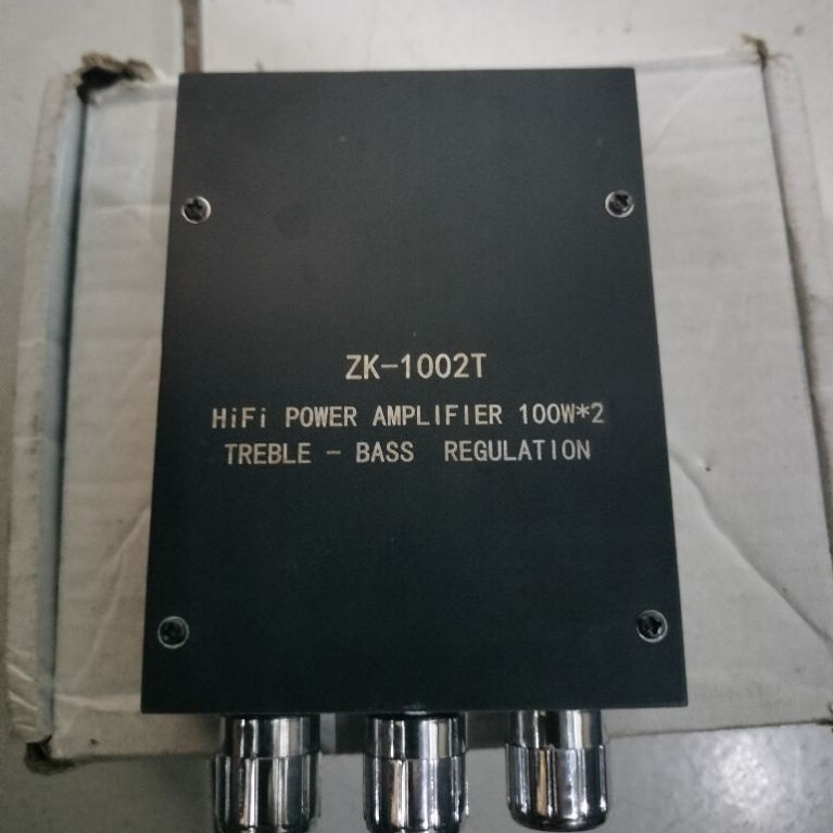 ZK-1002T HiFi Power Amplifier 100W*2 Treble Bass Regulation Amplifier Audio