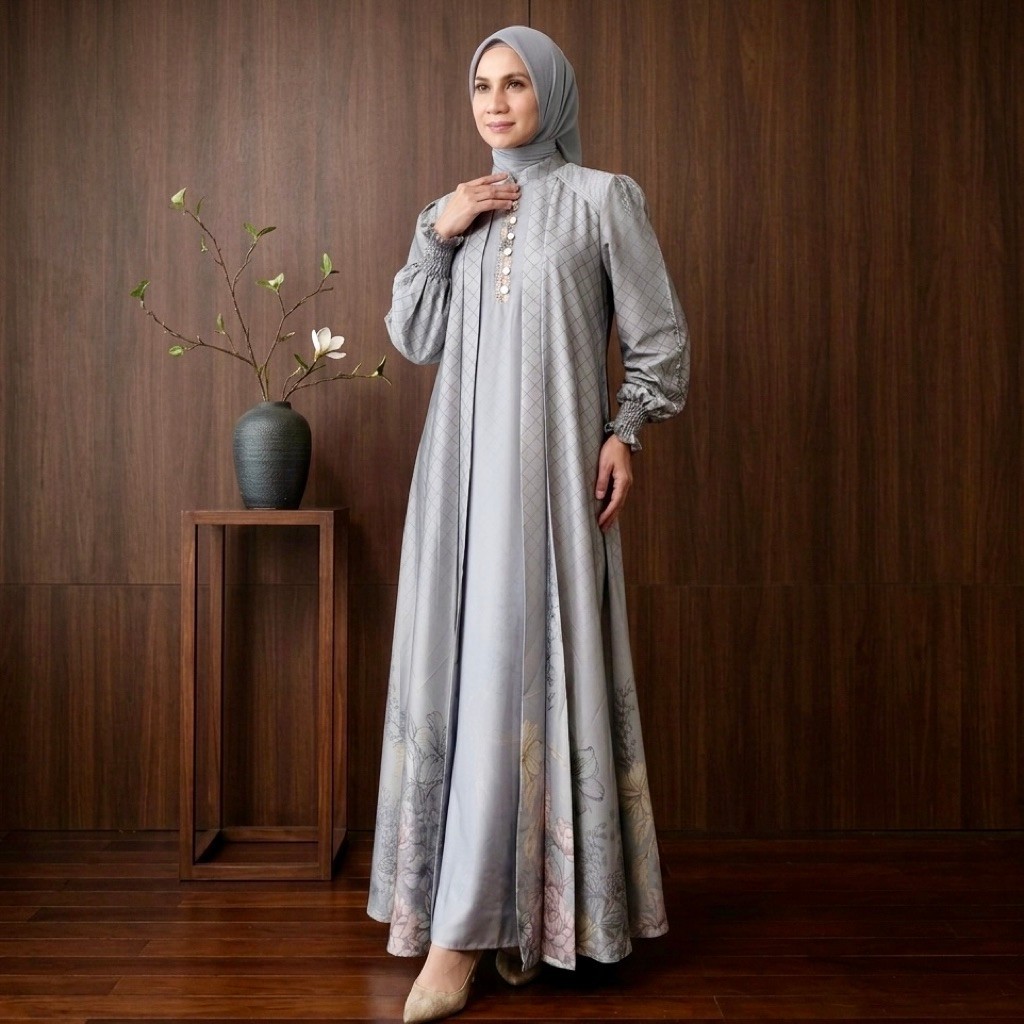 BESTPROMO Sale [JEMIA] Aurora Dress Silk Busui Set Hijab Gamis Wanita Kondangan Elegan Mewah