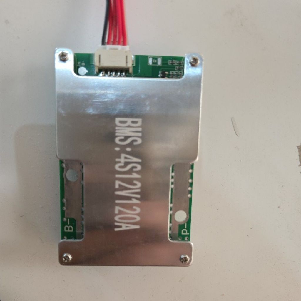 BMS 120A terpasang pada Cell 12V 100Ah atau 50Ah