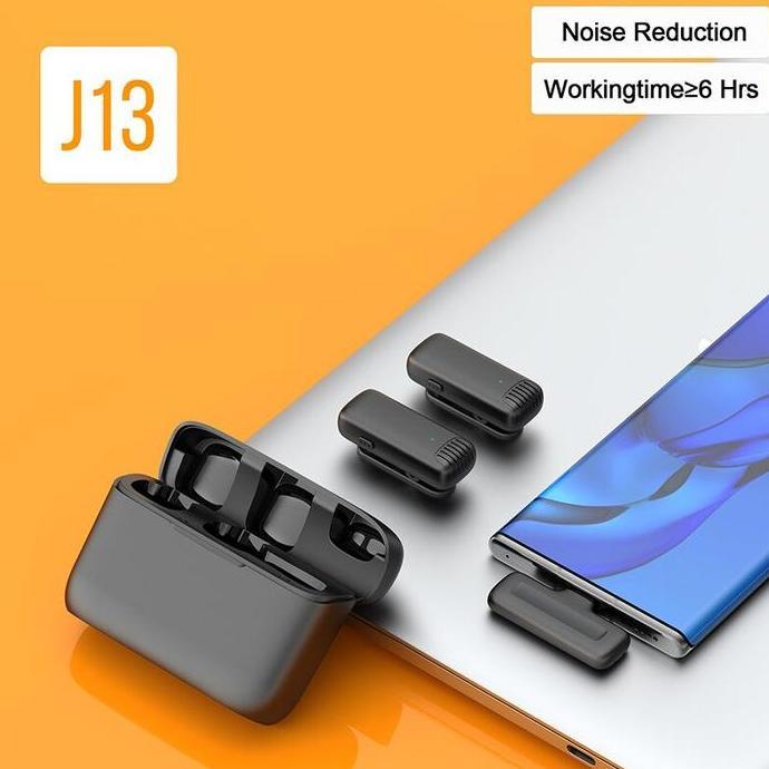 TERMURAH - J13 Mikrofon Wireless Lavalier Lapel System Android iOS