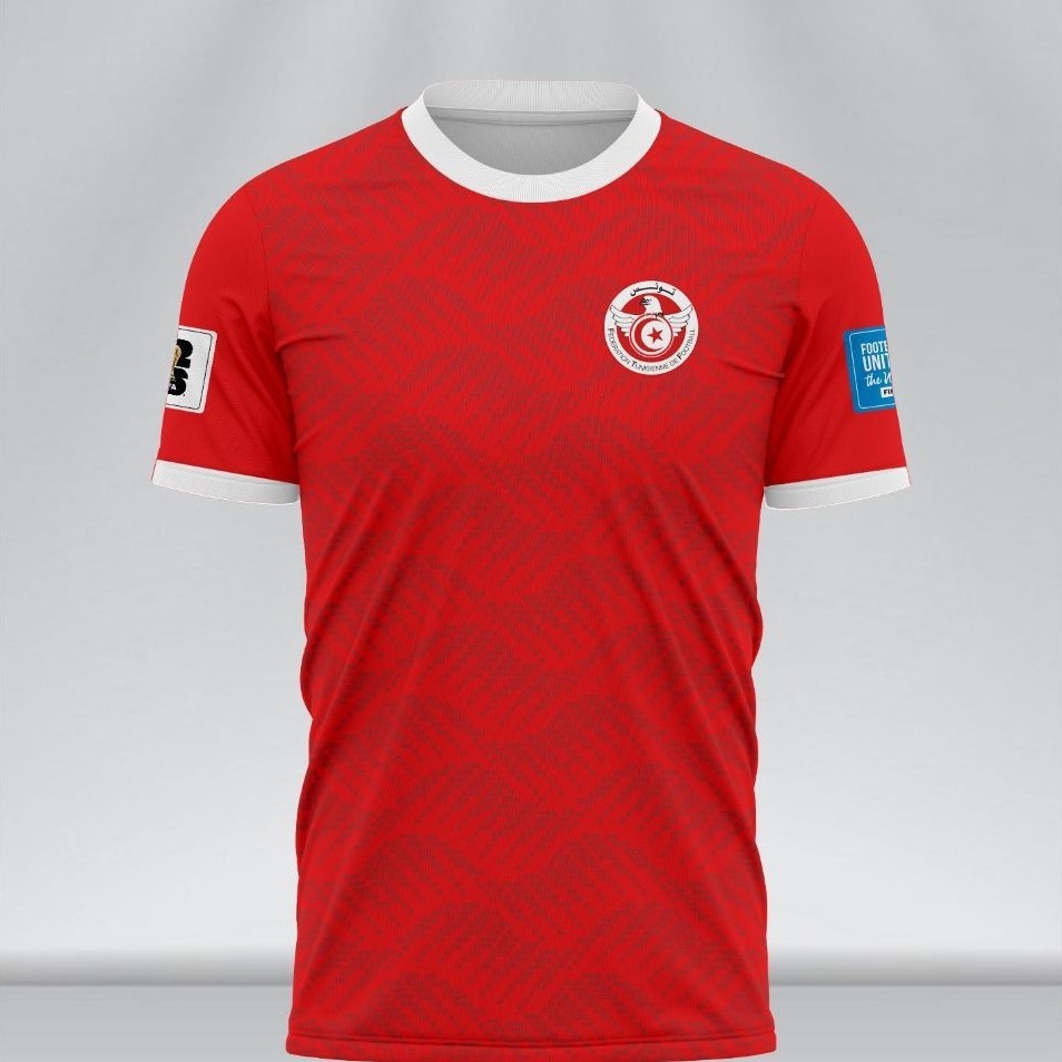 Jersey Tunisia home away 2026 full printing, bebas nama dan no.punggung