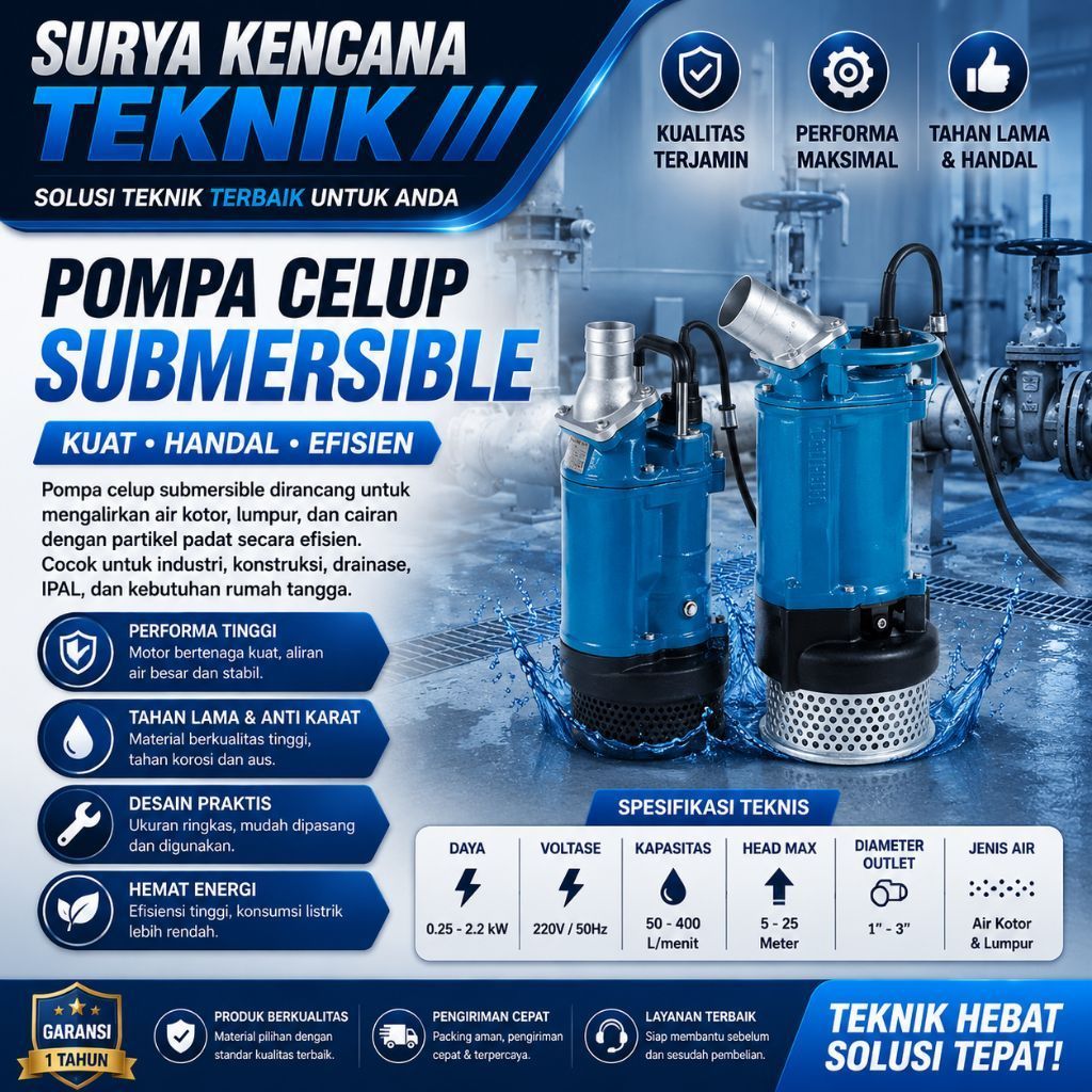 Pompa Celup Tsurumi KTZ 411 / Pompa Celup Tambang Emas Tsurumi KTZ 411

