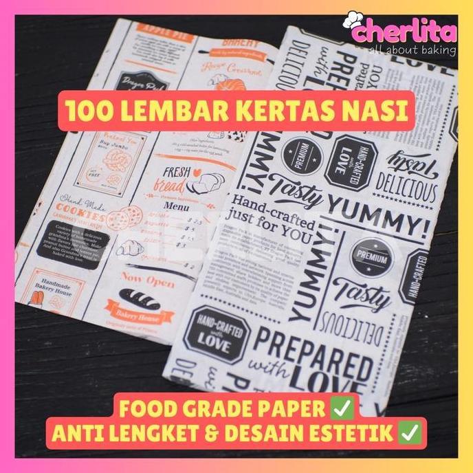 Kertas Nasi Motif Food Wrapper Laminasi Foodgrade Premium