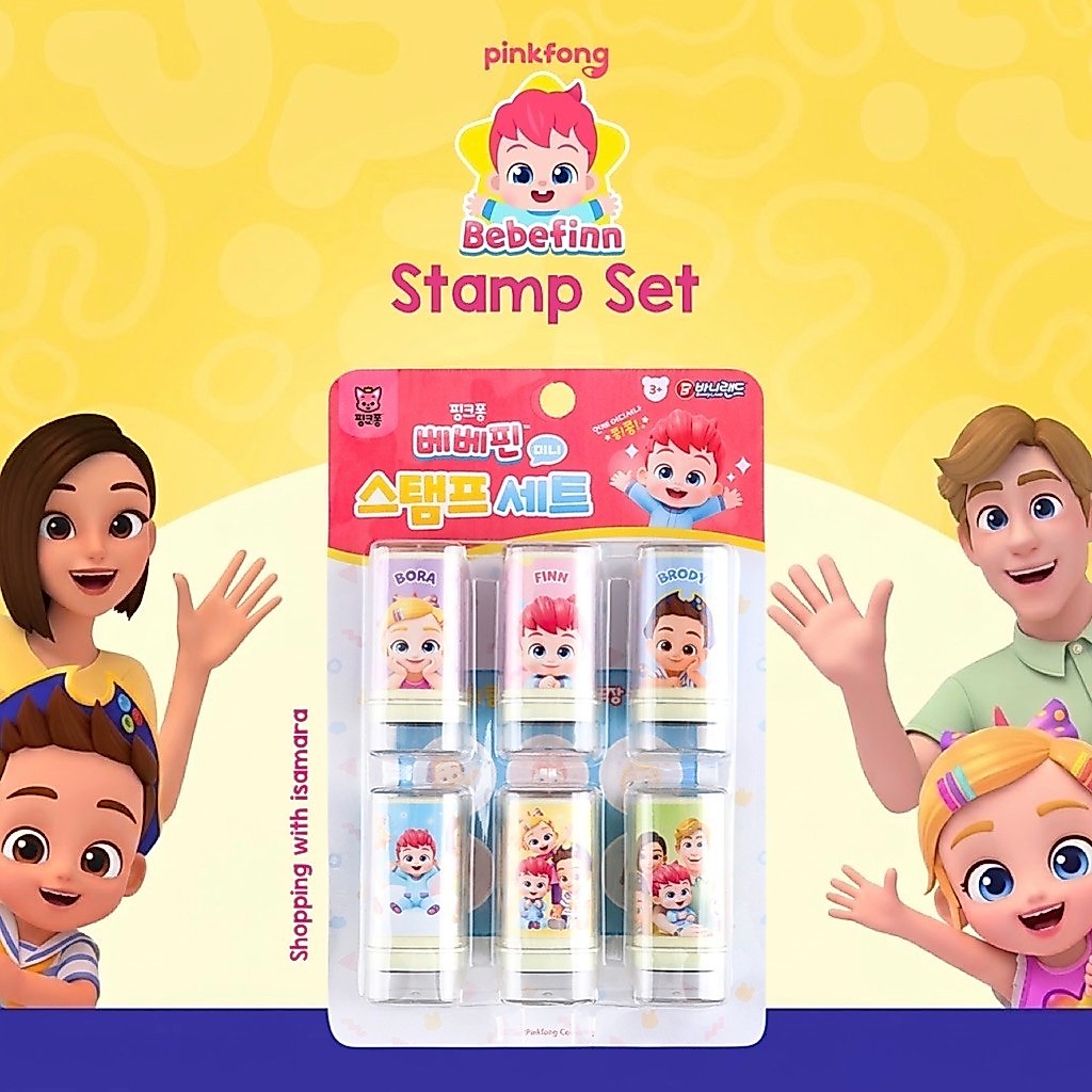 Pinkfong Bebefinn Stamp Set / Mainan Stempel