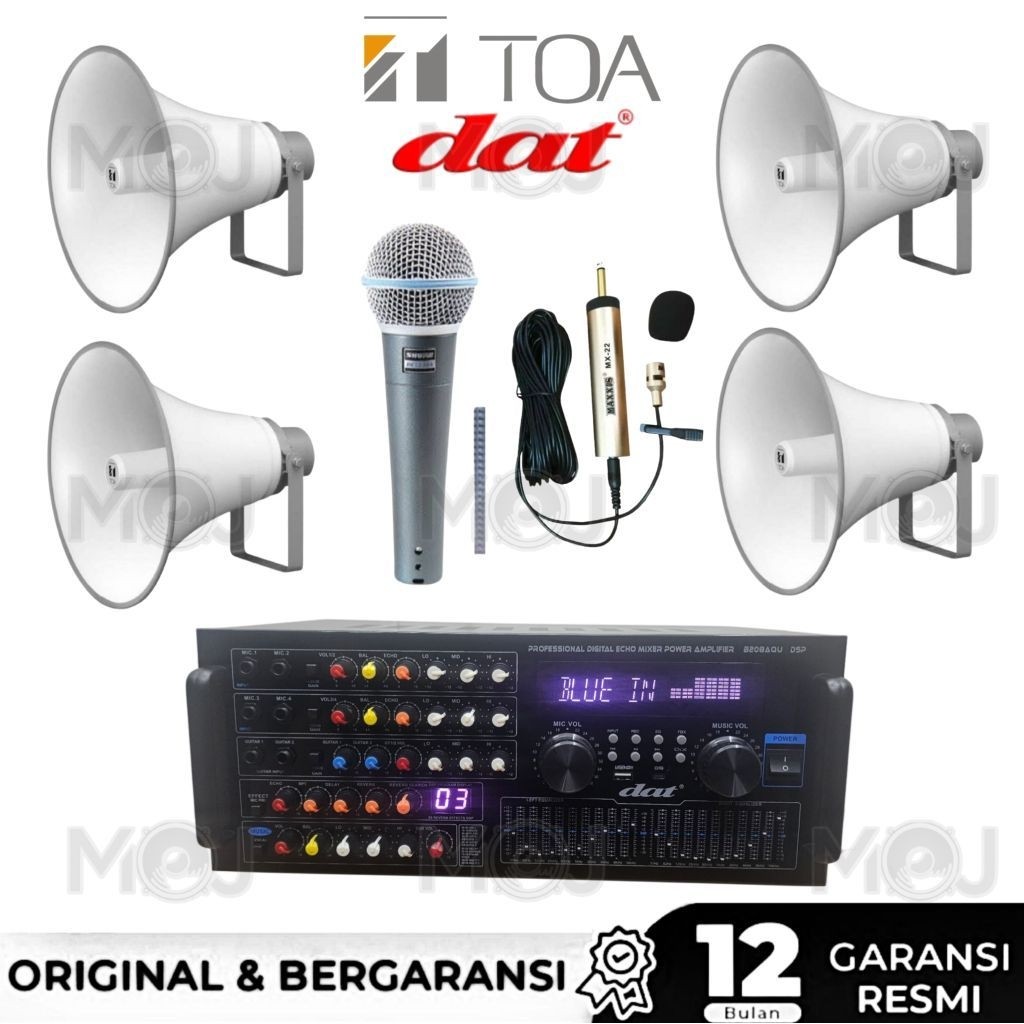 Paket sound system masjid 4 speaker corong toa power ampli dat