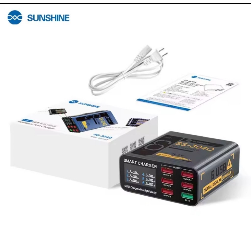 Smart Lightning Charger USB 6 Port Sunshine SS-304Q
