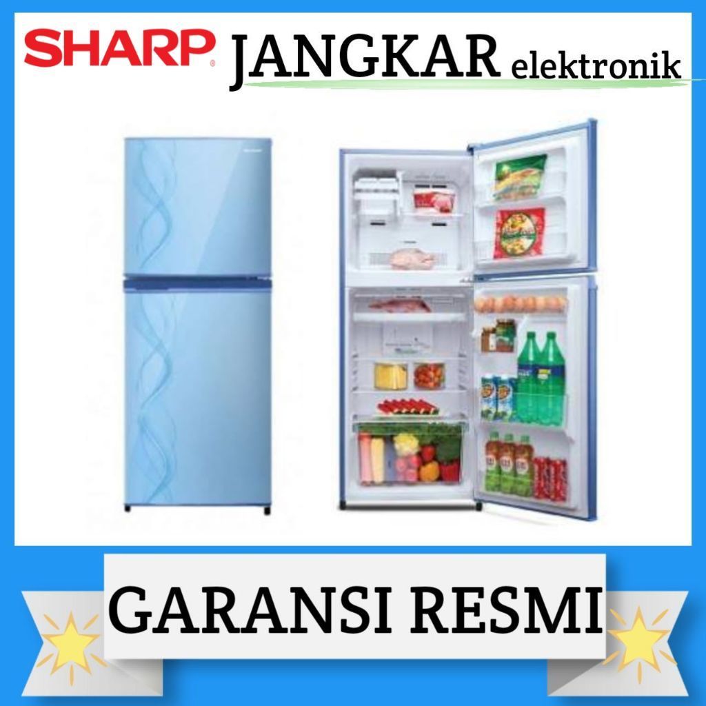 KULKAS SHARP 2PINTU SJ-237NDAB/SHARP KULKAS 2PINTU SJ-237NDAB GARANSI RESMI