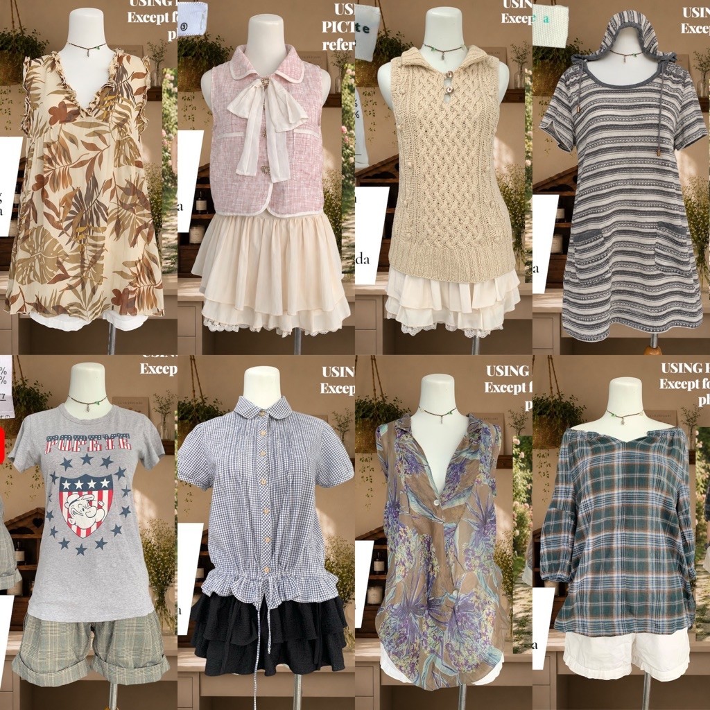 ( UPDATED 4 SEPT ) Stylish Atasan Clothing Collections Axes Femme | Milkmaid Cottagecore Aesthetic Y