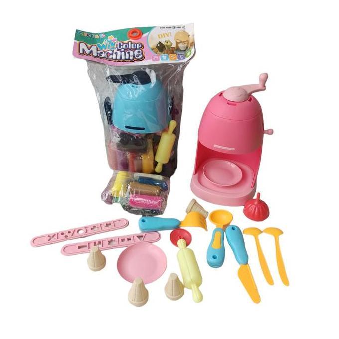 Mainan lilin play fun doh mesin cetakan es krim anak ice cream maker ASS
