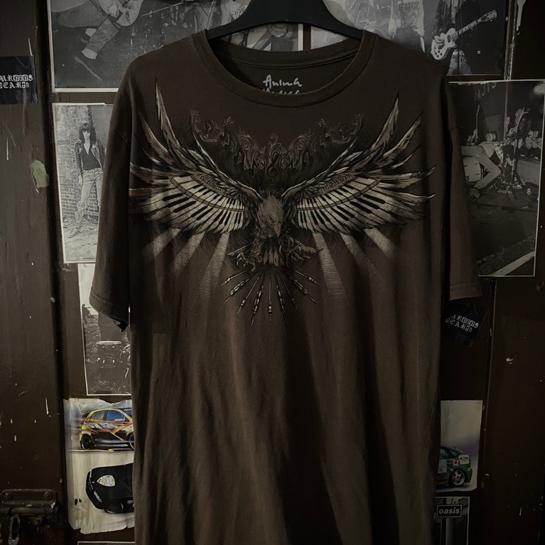 kaos vintage anima musica x liquid blue emo grunge alt y2k
