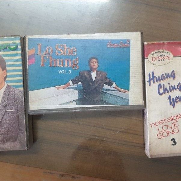 Kaset Tape Pita Mandarin Chinese Lagu Cina Lo She Fhung, Li Mau San, Huang Ching Yen Jadul Vintage