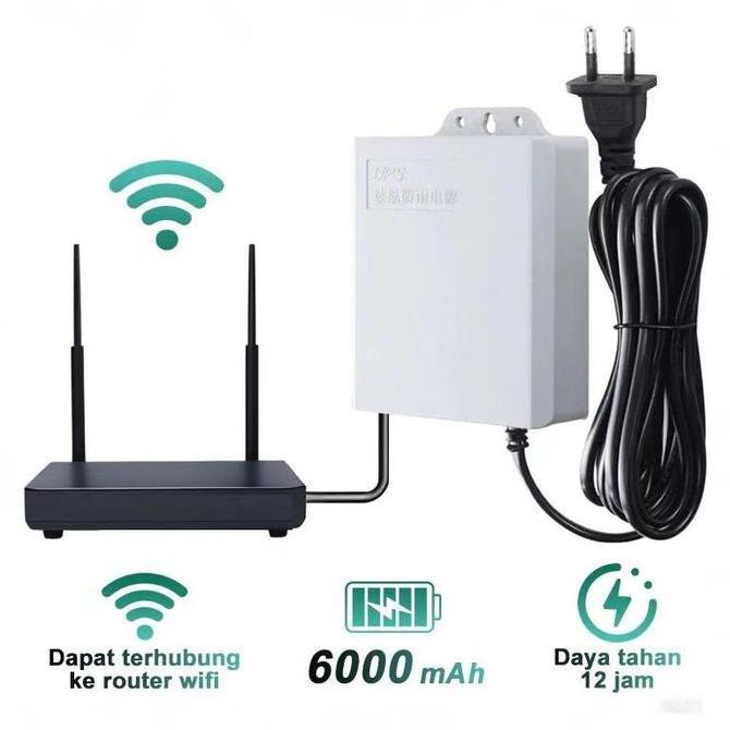Ups 6000mAH Ups Mini 12v Untuk Wifi Ups Mini 12 Volt Ups Wifi Ups Cctv Ups Dc Mini Ups 12V2A