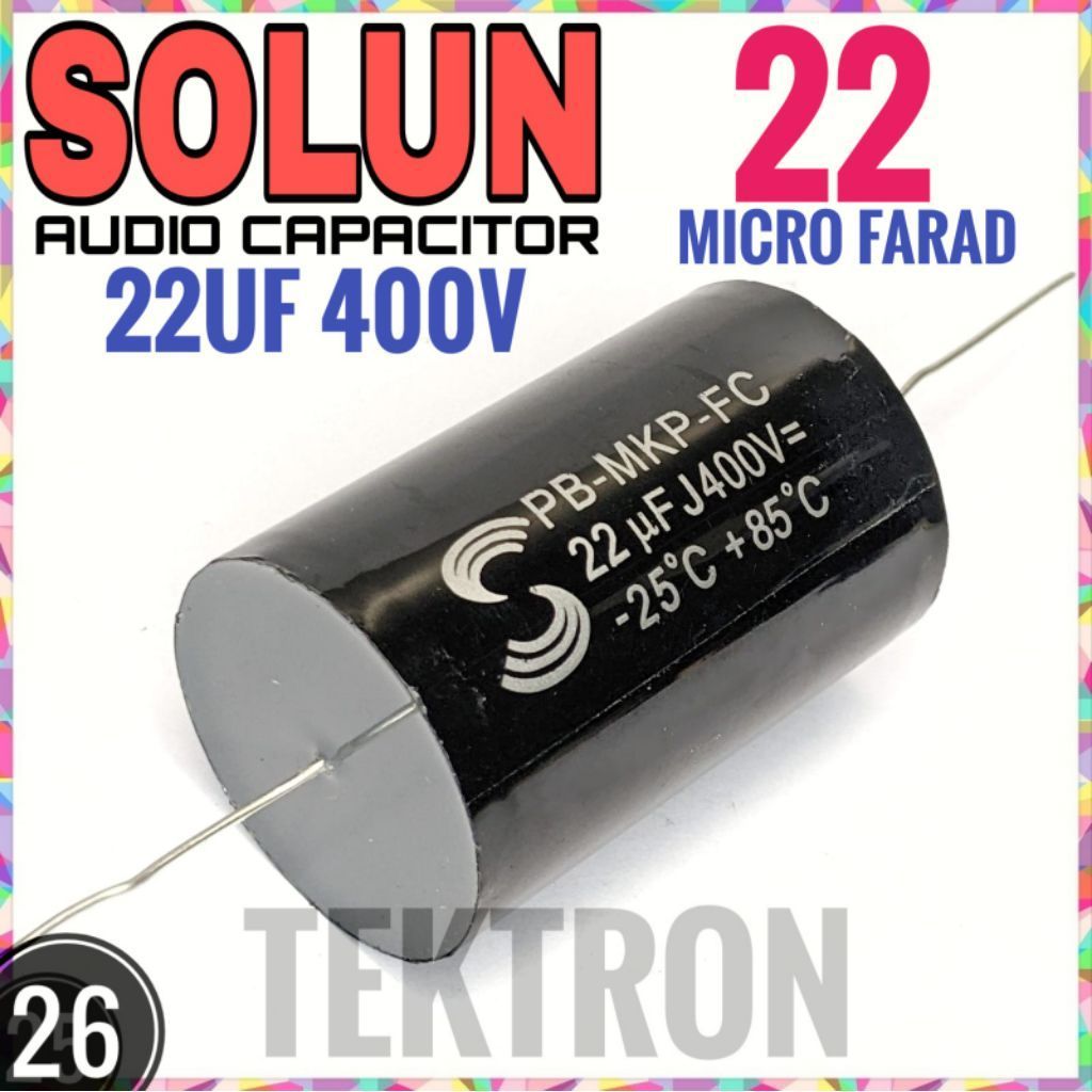 SOLUN 22uF 400V MKP Audio Capacitor Xover Audiophile 226 Crossover HPF LPF
