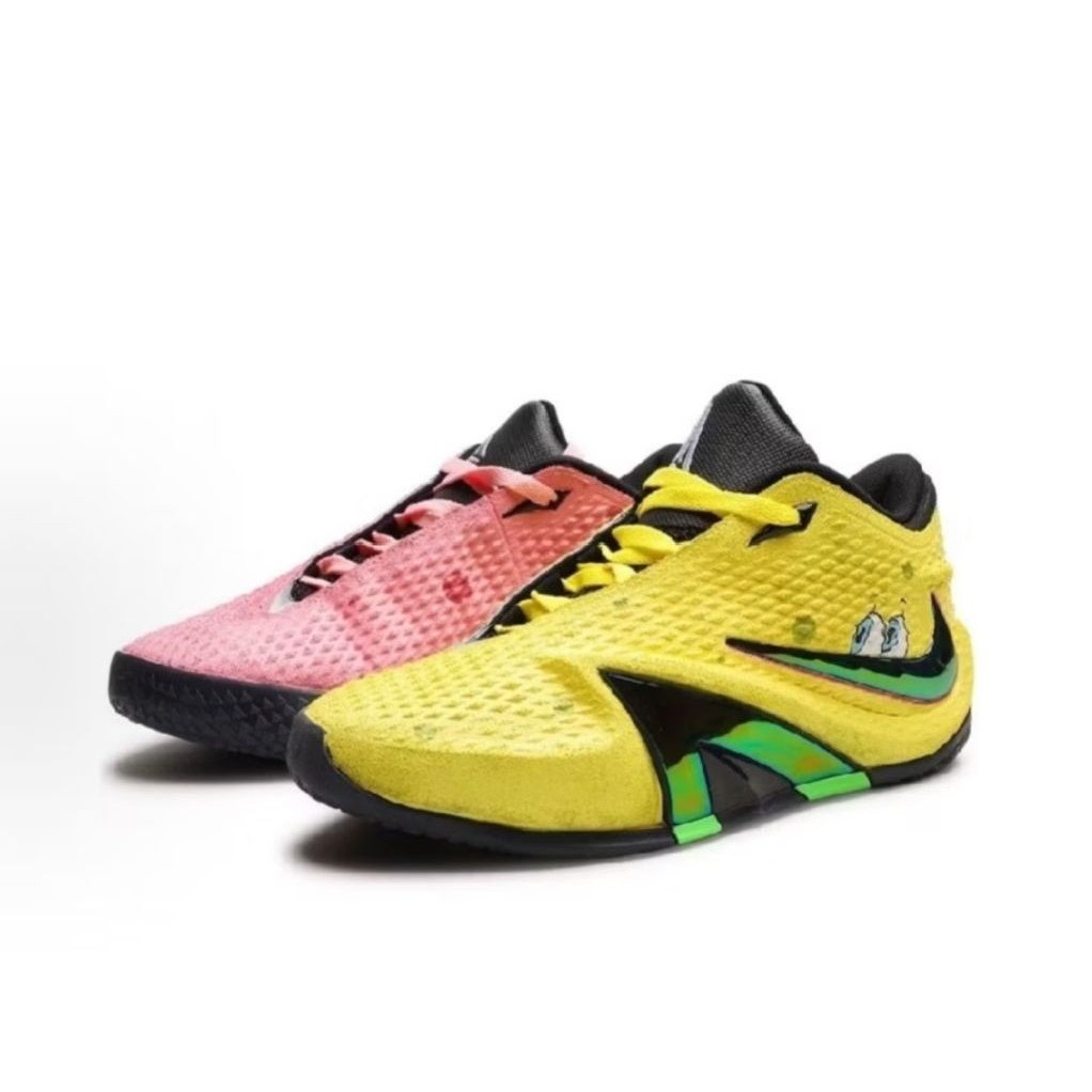 CLUBGOLFSHOP/ Basketball Shoes ( Custom ), Ja 4 EP " Spongebob & Patrick Mismatch " AUTHENTIC