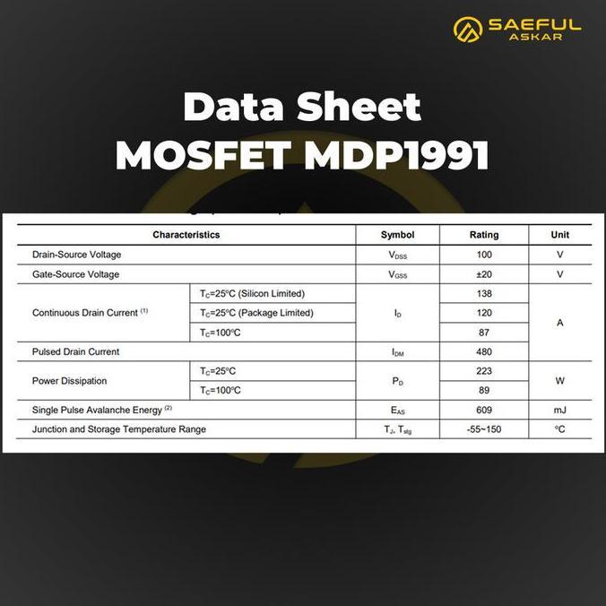 MDP 1991 Transistor Mosfet Controller VOTOL  EM30S EM50S EM50-4 EM100 EM80S