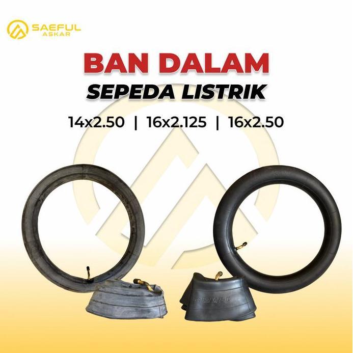 Ban Dalam 14x2.125 14x2.50 16x2.125 16x2.50 Sepeda Listrik